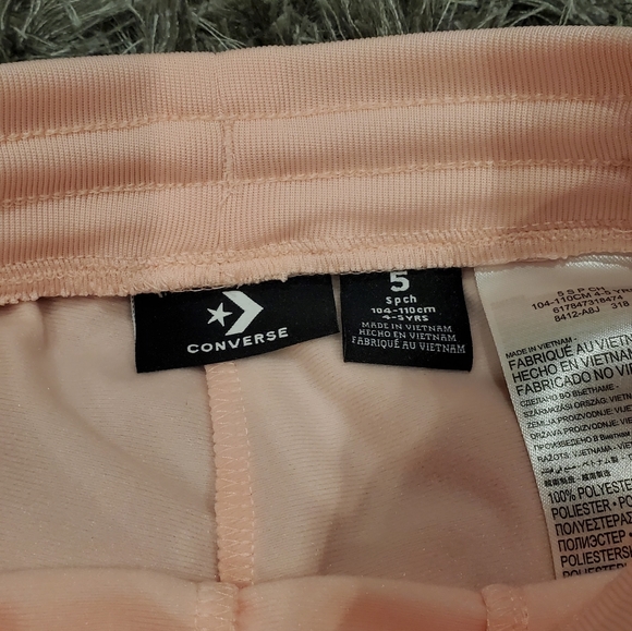 NWT Girl's Converse Light Pink Pants size 5 - Picture 4 of 7